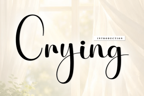 Crying: A Script Font with Rhythmic Flow