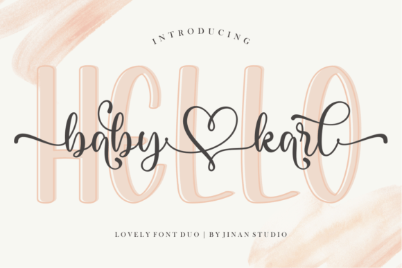 Hello Baby Karl Duo: A Font for Romantic & Modern Designs