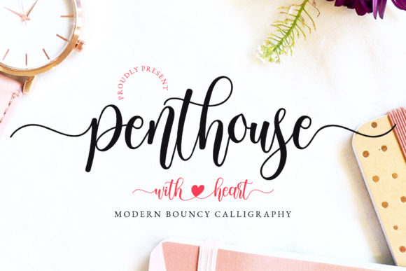 Penthouse: A Script Font with Bouncy Charm