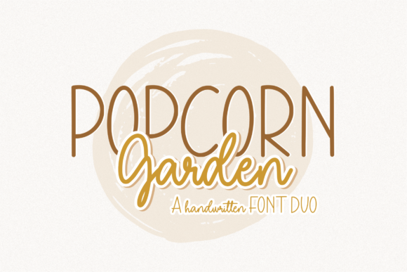 Popcorn Garden Duo: A Handwritten Font with Heart and Versatility